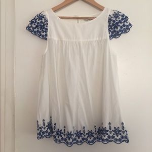 Madewell cotton top floral embroidery 2